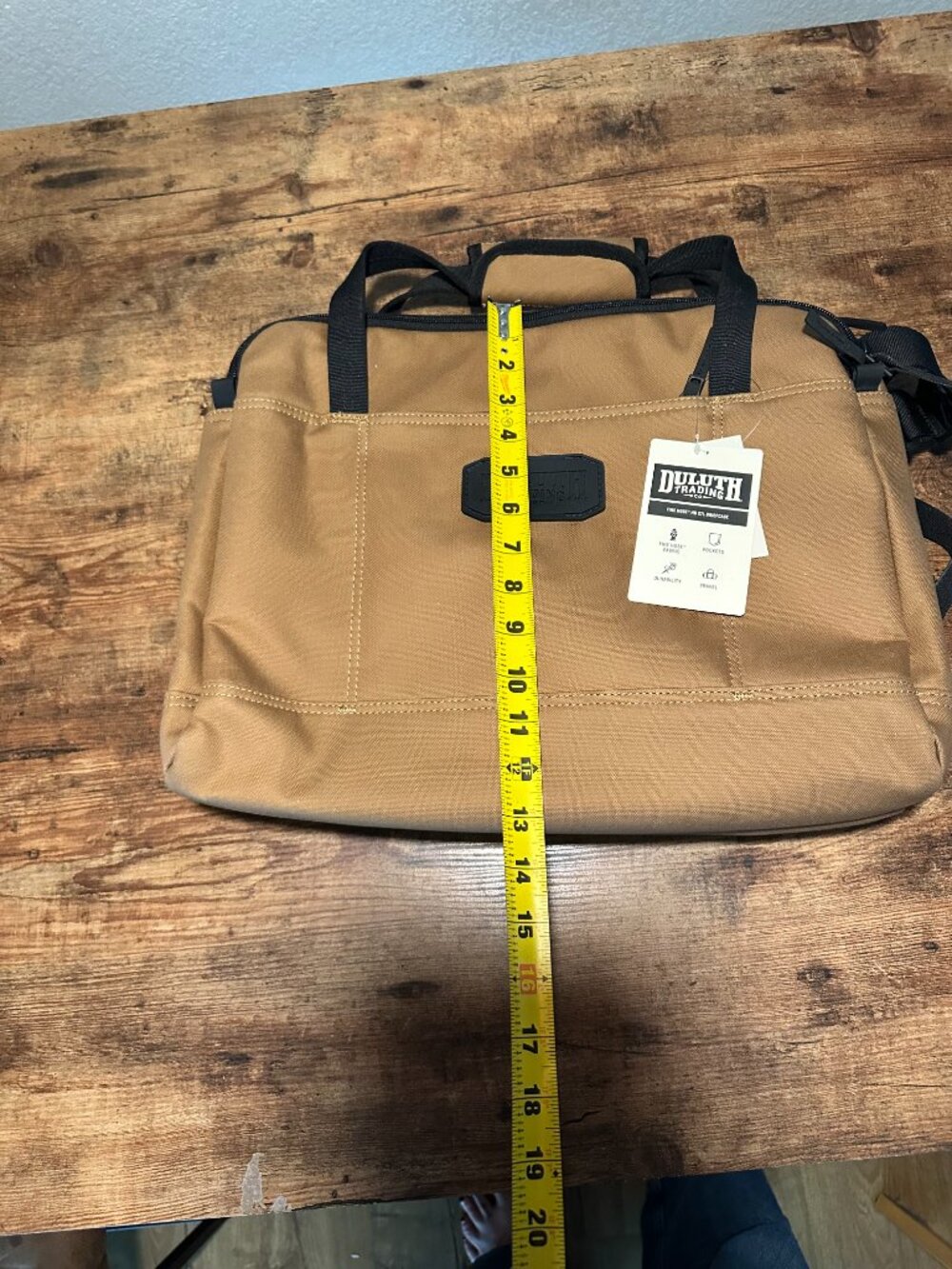 Duluth Trading Fire Hose HD Briefcase 27L Brown - NEW WITH TAGS - Picture 14 of 14